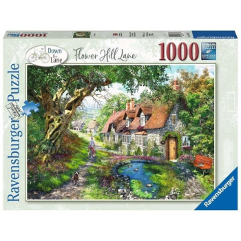 Puzzle 1000 Droga wśród wzgórza kwiatów